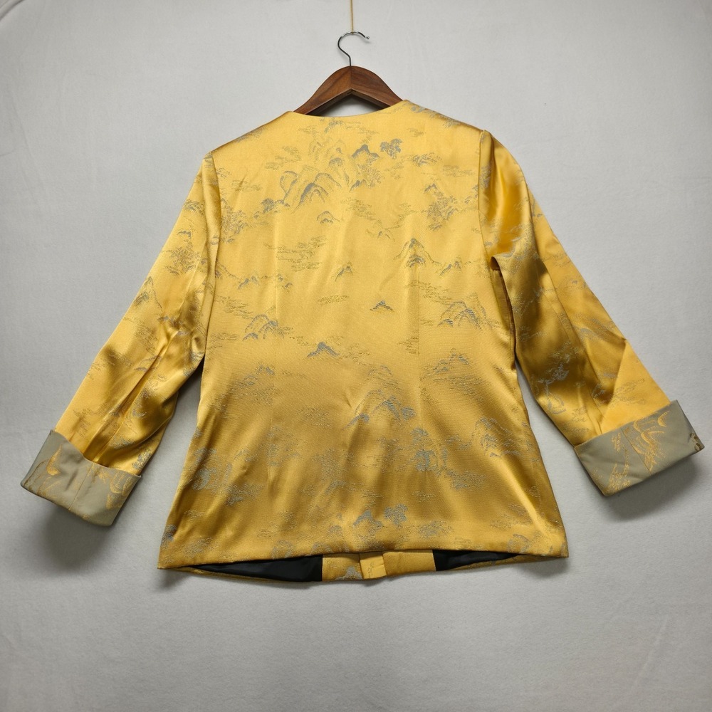 Haoyang Fashion Women's Chinese Yellow Tang Suit Jacket Size Medium - Picture 5 of 9